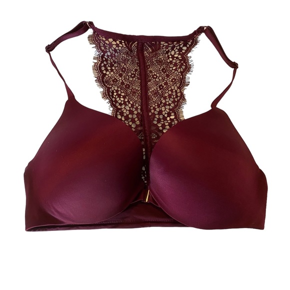 Victoria's Secret Other - Victoria’s Secret So Obsessed Maroon Front Clasp Racerback Bra Size 32C